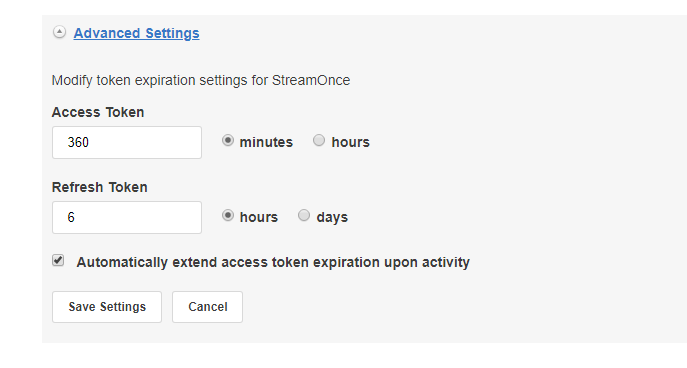 Change Access And Refresh Token Expiration Times For Add Ons Jive Support